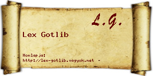 Lex Gotlib névjegykártya